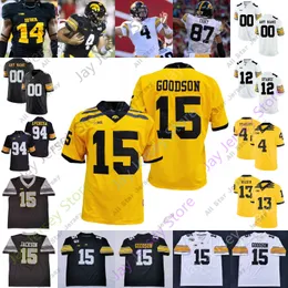 Jerseys de futebol 2022 Iowa Hawkeyes Jersey NCAA College Tyler Goodson T.J. Hockenson Josh Jackson Spencer Petra Sam Laporta Ivory Kelly-Martin