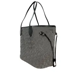 高級女性デザイナーバッグトートバッグ充填可能ショッピングバッグサイズMMハンドバッグキャンバス付きジッピーポーチ付きM21465