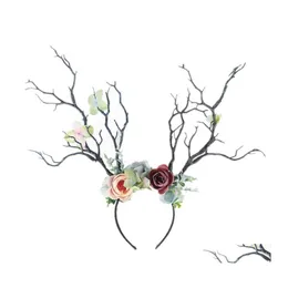 Christmas Decorations Antlers Headband Po Studio Sen Department Branch Dress Up Head Decor Accessories Drop Delivery Home Garden Fes Dhe87
