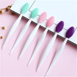 Makeup Brushes High Quality Silicone Facial Brush Cleanser Beauty Exfoliating Blackhead Remover Nose Cleansing Tool 1PC