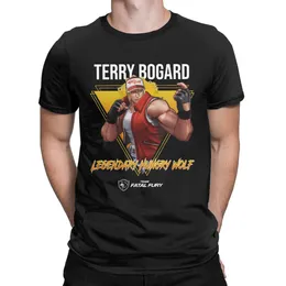 Męskie tshirty król bojowników XV legendarny głodny wilk Terry Bogard Pure Cotton Tee Shirt Short Sleeve T Shirts O Szyja