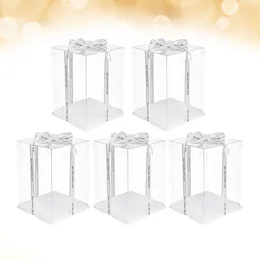 Gift Wrap Cake Boxes Box Clear Transparent Packaging Carrier Cupcake Containers Bakery Acrylic Desserttall Display Storage Mini