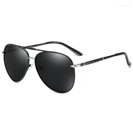 Güneş gözlükleri klasik erkekler kutuplaşmış marka erkek kaplama sürüş güneş gözlükleri erkek metal tonları uv400 gözlük gafas de sol para hombre