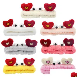 Fasce Cute Crab Coral Fleece Wash Face Fasce per capelli per le donne Ragazze Copricapo Fasce per capelli Turbante Accessori Consegna goccia Gioielli Capelli Dhwvn