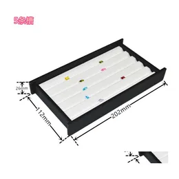 Schmuckschatullen Qualität Mute Magnet Er Superior Leder Diamant Display Box Mini Stein Aufbewahrungskoffer Edelsteinhalter Organizer Reise 6 Otrxo