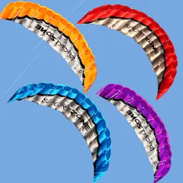 Drakar Ny högkvalitativ 1,8m 4 färger Dual Line Parafoil Kite med flykting TOOLSPOWER Braid Sail Kitesurf Rainbow Sports Beach 0110