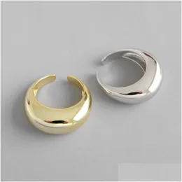 Silver 100 925 Sterling Sier Hegetric Arch Rings Open Rings for Women New Style Style Wide Detable Ring Fine Jewelry Drop Drop Dhutu