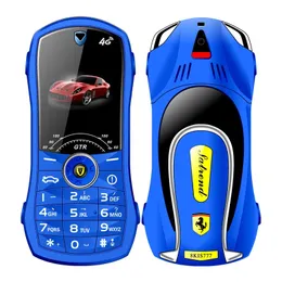 Mini Car Shape Telefono cellulare per bambini sbloccato Telefoni cellulari 2G GSM Cover in metallo Robusto supporto solido Dual Sim Card Cool Toy Cellphone per bambini