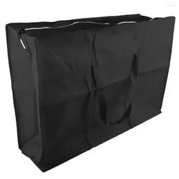 Bolsas de armazenamento Organizador de bagagem de mão dobrável grande preto Bag de bagagem de mão de manutenção de mão não tecido 120L para roupas de montagem no futo