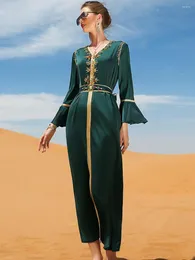 Ethnische Kleidung, Party, marokkanischer Kaftan, handgenäht, Diamanten, Abendbankett, Dubai-Kleid, ausgestellte Ärmel, Damen, Jalabiya, Ramadan, Eid, muslimische Abaya