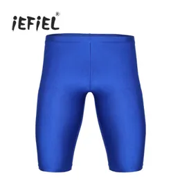 メンズショーツIefiel Mens Summer Beach Clotes Elastic Leisure Tightクイックドライコンプレッショントレーニング体操レオタードショート