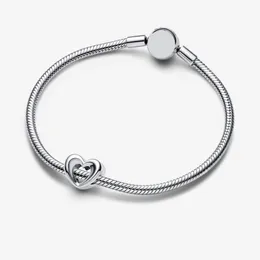 Bracciali con ciondoli a forma di cuore vuoto lucido Bracciale Pandora fai-da-te Acchiappasogni Donna Festa di Capodanno Gioielli di design Ciondolo perline Regalo ragazza