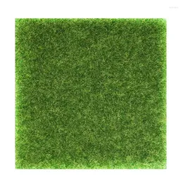 Decorative Flowers Artificial Grass Mat Realistic Fake Lawn Turf For Dogs Potty Training Pad Area Patio Decoration