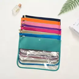 New!! Transparent Waterproof Cosmetic Bags with Zipper Clear Nylon Makeup Bags Portable Travel Toiletry Pouch Penci FY5543 bb110