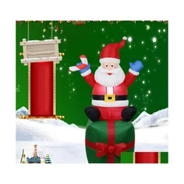 Decorazioni natalizie Gonfiabile Babbo Natale All'aperto Decorazione Cortile Arco Ornamento per giardino Ac889 Drop Delivery Home Parte festiva Dhhja