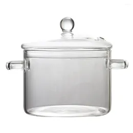 Bowls Glasspot Cooking Lid Potslids Bowl Stove Cookware Clear Soup Noodlesresistant Stovetop Casserole Microwave Saucepan Pans