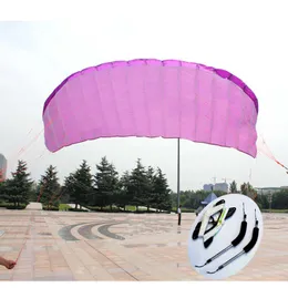 Kites Neue hochwertige 5 Quadratmeter große Quad -Linie Parafoil Drachen für Erwachsene Power Braid Segel Kitesurf mit Flugwerkzeugen Sport Strand 0110