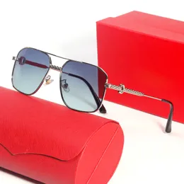 Nya glasögonstoggar Peculiar Eyewear Solglasögon överdimensionerade kvinnliga sköld Rimless Sungod hanglasögon Metal Metell Leg Multi Color Selection CT2128 47 19 142