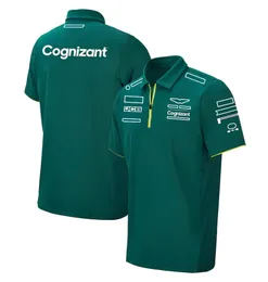 Herr t-shirts f1 t-shirt formel 1 Team Green Racing Driver T-shirts Polo Shirt Summer Casual New Overied Tops Jersey Herr Sport Short Sleeved Zkxwww