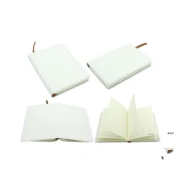 Notepads A5 Sublimation Journals With Double Sided Tape Thermal Transfer Notebooks White Blanks Faux Leather Journal Sea Ship Rrb109 Dh8Op