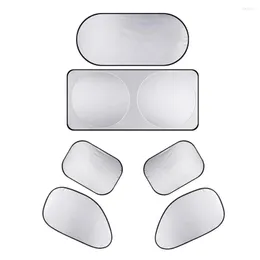 Interior Decorations 6pcs Car Cover Sunshade AUTO Protection Silver Sun Visor Front Rear Windshield Side Window Suit For All Cars