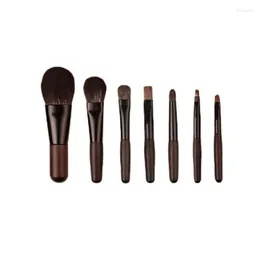 Makeup Brushes Mini 7pc Ustaw profesjonalny pędzel kosmetyczny Soft Bristles Foundation Concealer Spheshadow Proszek dla kobiet