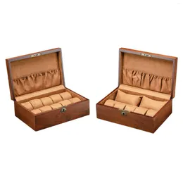 Watch Boxes Wooden Box Display Case Dustproof Bracelet Holder For Men And Women Showcase Protection Lockable