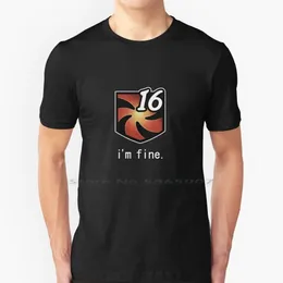 Men's TShirts " I'm Fine Vuln Stacks T Shirt 100 Cotton Ffxiv Xiv F4 14 erable Mmo Video 230109