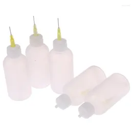 Storage Bottles 1 Pcs/Set 50ml Transparent Plastic Needle Glue Dispenser Clear Liquid Dropper Bottle For Rosin Solder Flux Paste