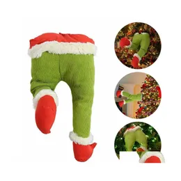 Christmas Decorations Year The Thief Tree Stole Stuffed Elf Legs Funny Gift For Kid Ornaments Drop Delivery Home Garden Festive Part Dhgec