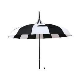 Parasol parasol czarno -białe paski długie uchwyt Bumbershoot pagoda Creative Fresh Pogography Bront pręt wygięty dostawa H Dhknl