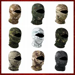 Mzz55 Camouflage Balaklava taktyczny motocykl twarzy maska ​​motocyklowa gamka wojenna twarz tarcza łowić hełm czapkę wojskową Moto Skull Mask