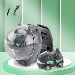 Mini Cartoon RC Kleine Auto Analog Uhr Fernbedienung Nette Infrarot Sensing Modell Batteriebetriebene Spielzeug Für Kinder Geschenke
