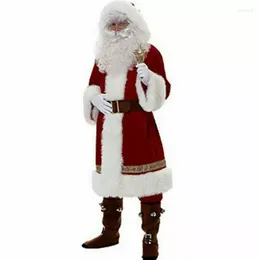 Herrspårar män jul jultomten kostym kostym cosplay kläder fancy långärmhet för vuxna casa de papel disfraz
