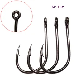 6#-15# Black Ise Hook High Carbon Steel Barbed Hooks Asian Carp Fishing Gear 1000 Pieces / Lot Wholesale-5