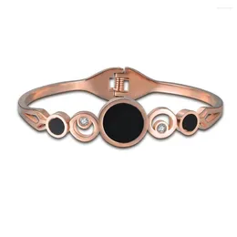 Armreif Mode Top Qualität Schmuck Spannung Einstellung Schwarz Shell Braut Hochzeit Engagement Armreifen Armbänder Für Frauen B17004