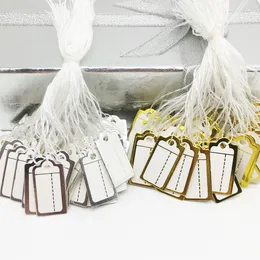 1000 sztuk hurtownie 23x13mm białe srebrne metki metki z cenami etykiety na karty krawat ciąg wyświetlacz biżuteria