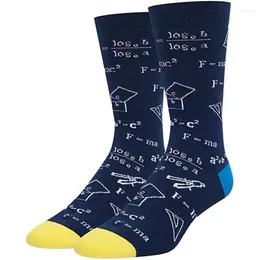 Herrensocken Peonfly Herbst Winter Bunte Herren Baumwolle lustige Mathematik Geometrische Muster Happy Mode Neuheit Calcetinen