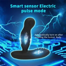 Adult Massager Electric Shock Pulse Man Prostate Massage Vibrators Sex Toy for Men Wireless Rotation Male Anal Butt Plug Stimulator Masturbator