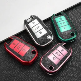 TPU Car Case Peugeot 508 301 2008 3008 408 For Citroen C4 C5 C3 C4L s Cover Fob Protect Shell Keychain Accessories 0109