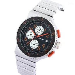 Wristwatches HONMIN Genuine Multifunctional Stainless Steel Strap Quartz Watch Selling Fashion Men's Relogio Masculino