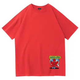 Baumwolltuch DSQ Europäisches und amerikanisches grenzüberschreitendes Sommer-Kurzarm-T-Shirt Herren-Jugendhemd mit abstraktem Aufdruck, lässiger Rundhalspullover