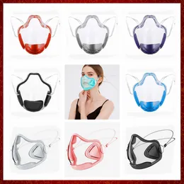 MZZ46 Reusable Motorcycle Mask Bicycle Sports Plastic Dustproof Face Lucency Mask Facial Safety Shield Prevent Saliva Filter Mask