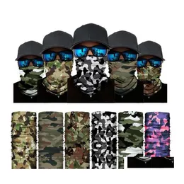 Party Masks Outdoor Seamless Magic Scarf Ski Camo Half Face Mask Neck Warmer Headband Turban Cycling Drop Delivery Home Garden Festi Dha8J