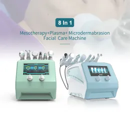 8 In 1 H2o2 Microdermabrasion Facial Deep Cleaning Beauty Machine Rf Ultrasound No-invasive Mesotherapy Skin Rejuvenation Hydra Diamond Facial Machine