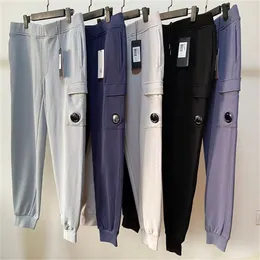 Men calças lentes de lã diagonal lentes de moletom com logotipo e manuseio de algodão casual de algodão casual removível e removível