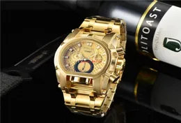 3A Top Watch Mens Fashion Luxury Watches Golden Large Dial Date Classic Style Designer Men Wristwatches6446347