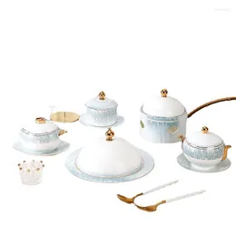 Bowls Slow Cooker Stewing Out Of Water Bone China Steamed Tureen Pot Bird's Nest Sugar Egg Bowl Candle Heating