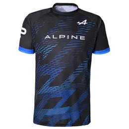 남자 New Sports T 셔츠 3D 프린트 F1 Alpines 팀 경주 짧은 슬리브 대형 야외 짧은 슬리브 유니osex 캐주얼 상단하라 주쿠 티