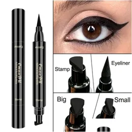 Eyeliner Cmaadu Wing Stamp Pener Pener Pieczęci Znaczania Wodoodporna podwójna głowica duża i małe dwa rozmiary dla wybranych eyelinerów do makijażu DEL DHVGT